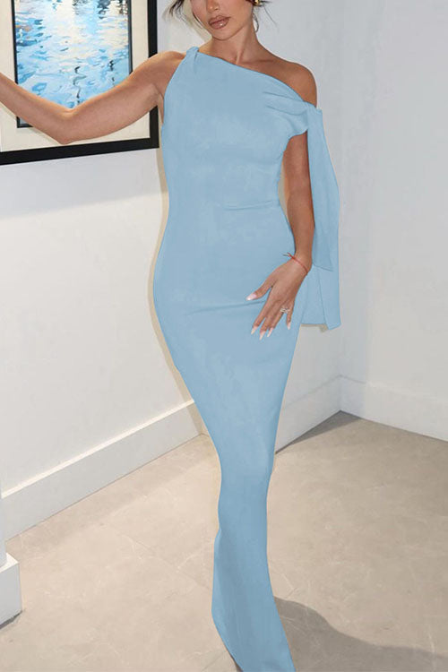 Rebadress Sleeveless Tie Knot Bodycon Maxi Dress