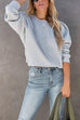 Rebadress Crewneck Puff Sleeves Comfy Sweatshirt