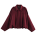 Rebadress Lapel Zip Up Trendy Bomber Jacket