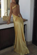 Rebadress One Shoulder Open Back Tie Knot Satin Maxi Dress