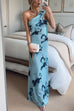 Rebadress Strapless Tube Floral Print Bodycon Maxi Dress