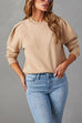 Rebadress Crewneck Puff Sleeves Comfy Sweatshirt