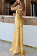 Rebadress One Shoulder Open Back Tie Knot Satin Maxi Dress