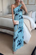 Rebadress Strapless Tube Floral Print Bodycon Maxi Dress