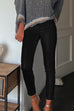 RD Slim Fit Faux Leather Leggings Pants with Pockets