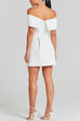 Rebadress Off Shoulder Waisted A-line Mini Dress