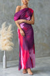 One Shoulder Ruched Waist Tie Dye Maxi Dress