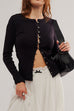Rebadress Button Down Long Sleeves Ribbed Knit Top