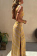 Rebadress V Neck Cut Out Side Split Tie Dye Maxi Dress