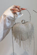 Rebadress Luxury Heart Shape Rhinestones Tassel Evening Handbag