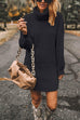 Rebadress Turtleneck Long Sleeves Ribbed Knit Sweater Dress(in 7 Colors!)
