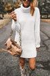 Rebadress Turtleneck Long Sleeves Ribbed Knit Sweater Dress(in 7 Colors!)