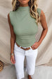 Rebadress Sleeveless Mockneck Slim Fit Top