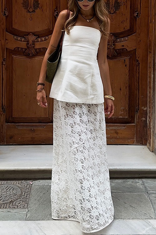 Rebadress Chicest Strapless Tube Solid Top