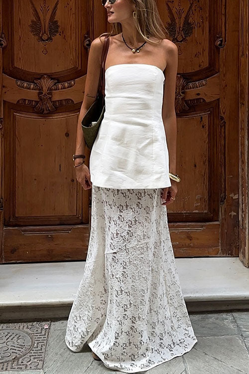 Rebadress Chicest Strapless Tube Solid Top