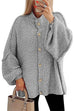 Rebadress Button Up Balloon Sleeves Sweater Cardigan