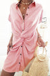 Rebadress Trist Knot Striped Shirt Dress