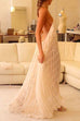 Rebadress Halter Backless Ruffle Trim Swing Maxi Beach Cover Up Dress