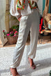 Rebadress Solid Satin Cargo Pants with Pockets