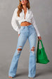 Rebadress Distressed Bell Bottoms Ripped Trendy Jeans