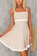 Rebadress Waisted Ric Rac Color Block Cami Sundress