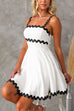 Rebadress Waisted Ric Rac Color Block Cami Sundress