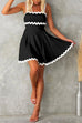 Rebadress Waisted Ric Rac Color Block Cami Sundress