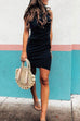 Rebadress Ruched Sheath T-shirt Dress