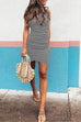 Rebadress Ruched Sheath T-shirt Dress