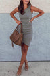 Rebadress Ruched Sheath T-shirt Dress