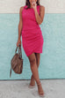Rebadress Ruched Sheath T-shirt Dress