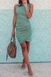 Rebadress Ruched Sheath T-shirt Dress