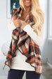 Rebadress Lush Sleeveless Plaid Jacket Vest with Pockets