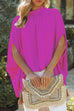Rebadress Mockneck Slit Sleeve Cloak Blouses