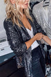 Rebadress Fashion Style Open Front Sequin Cardigans