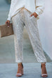 Rebadress Tie Waist Sequin Joggers Pants with Pockets
