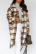 Rebadress Classic Lapel Buttons Plaid Midi Outwear
