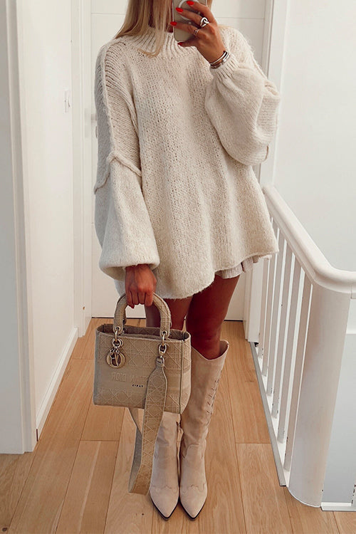 Rebadress Drop Shoulder Plain Casual Pullover Sweater