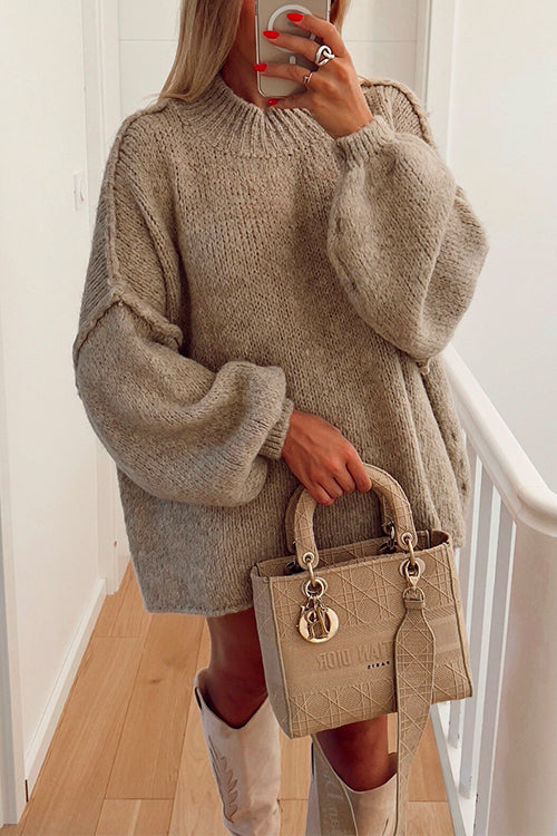 Rebadress Drop Shoulder Plain Casual Pullover Sweater