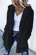 Rebadress Open Front Shaggy Hoodied Jacket Coat