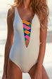 Rebadress Color Ropes Cut Out One-piece Swimsuit