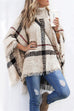 Rebadress Soft Tassel Lattice Cloak Poncho Sweater