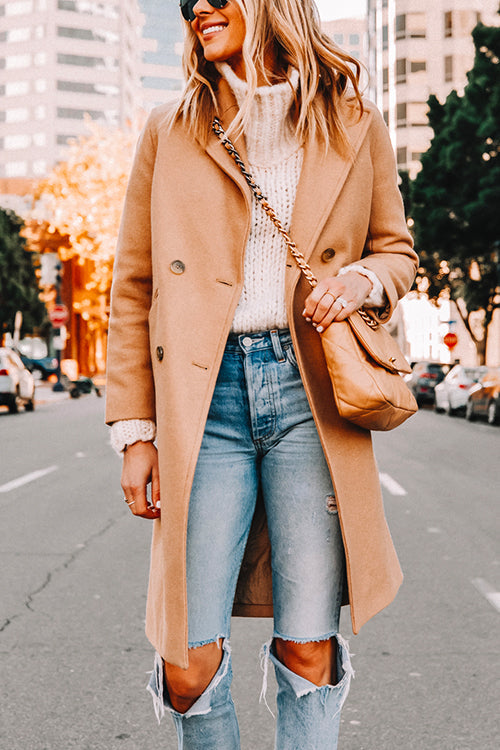 Rebadress Classic Lapel Double Breasted Winter Overcoat