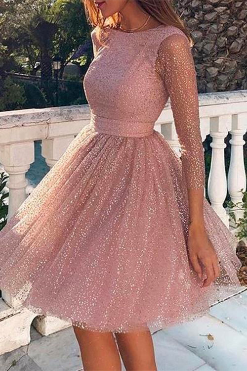 Rebadress High Waist Glitter Tulle Party Dress