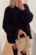 Rebadress Drop Shoulder Plain Casual Pullover Sweater
