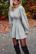 Rebadress Hign Waist Swing Mini Sweatshirt Dress
