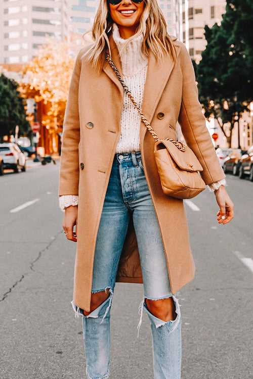 Rebadress Classic Lapel Double Breasted Winter Overcoat