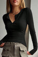 Rebadress Buttons Long Sleeves Slim Fit Bottoming Henry Shirt