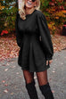 Rebadress Hign Waist Swing Mini Sweatshirt Dress