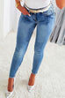 Rebadress Beaded Butterfly Distressed Skinny Denim Pants